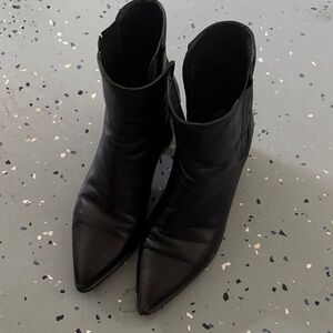Stuart Weitzman Black Ankle Booties